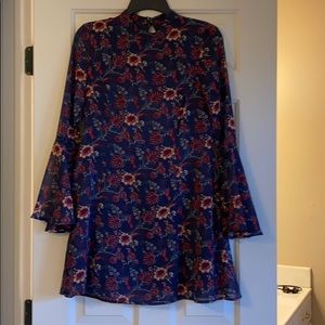 Bell sleeve floral dress